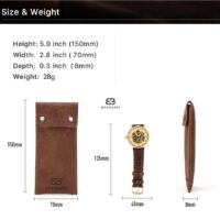 BUGOLINI ANTIQUS - Vintage Leather Watch Holder - Storage Pouch for Watches - Genuine Leather - Image 2