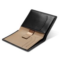 BUGOLINI MACER - Thin Cash & Card Holder - Compact Real Leather Wallet - Black - Image 2