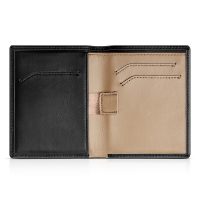 BUGOLINI MACER - Thin Cash & Card Holder - Compact Real Leather Wallet - Black - Image 4