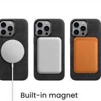 BUGOLINI Alcan-X - Magnetic Alcantara Case Cover Suitable for iPhone 14 - 9002 Alcantara Italy - Image 6