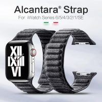 BUGOLINI Atomus – Watch Strap With Magnetic Closure Made Of Alcantara – Suitable For iWatch 42, 44 En 45MM – Dark Grey - Image 3