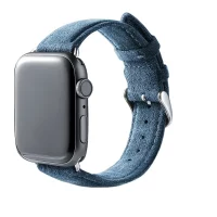 BUGOLINI Versus - Watch Strap With Buckle Clasp Made Of Alcantara - Suitable For iWatch 42, 44 En 45MM - Sea Blue
