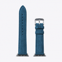BUGOLINI Versus - Watch Strap With Buckle Clasp Made Of Alcantara - Suitable For iWatch 42, 44 En 45MM - Sea Blue - Image 2