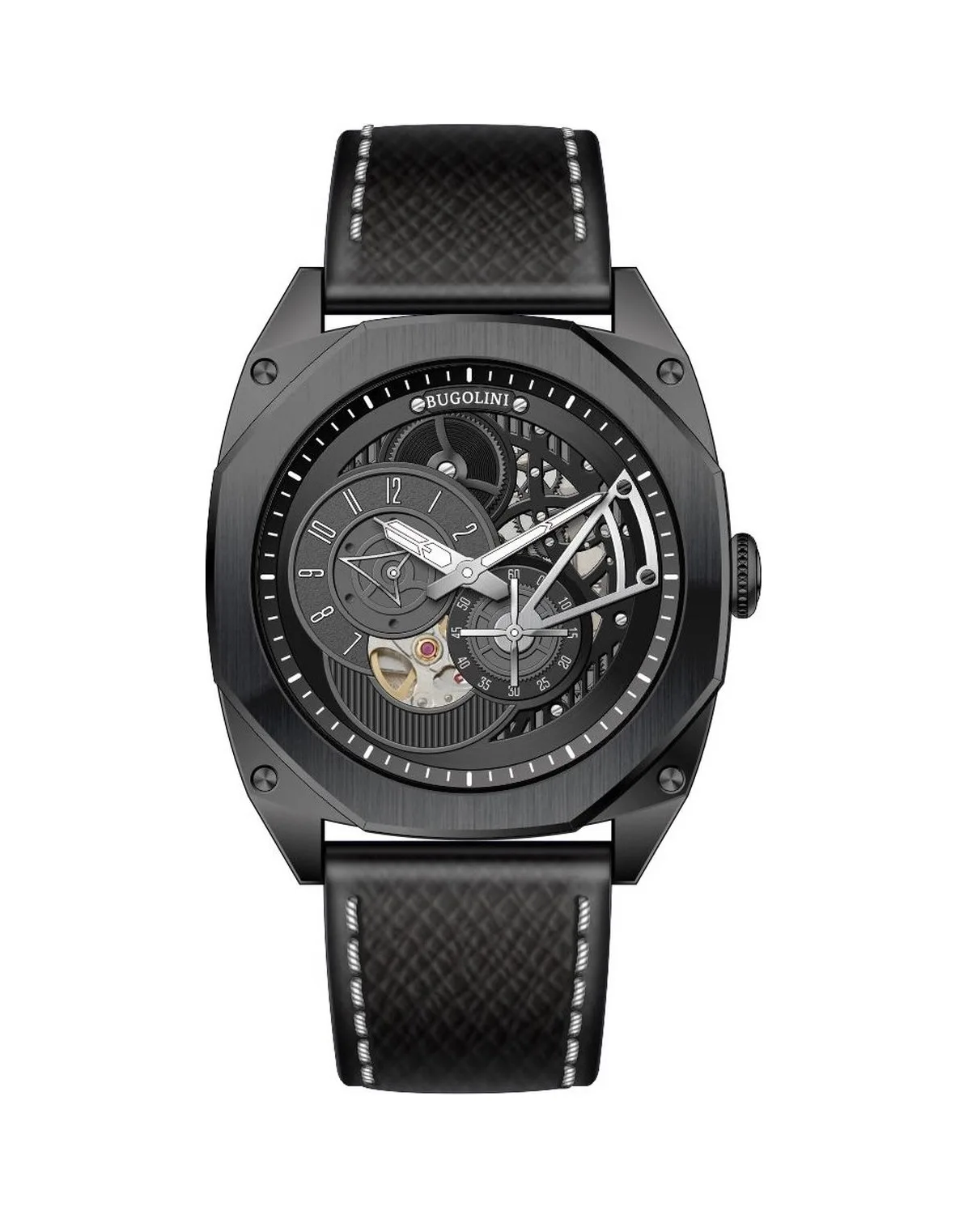BUGOLINI NOCTIS - Steel Automatic Watch - Mechanical Miyota Movement - Luminous - Waterproof - Turning Bezel