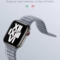 BUGOLINI Atomus – Watch Strap With Magnetic Closure Made Of Alcantara – Suitable For iWatch 42, 44 En 45MM – Dark Grey - Image 4