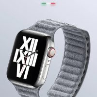 BUGOLINI Atomus – Watch Strap With Magnetic Closure Made Of Alcantara – Suitable For iWatch 42, 44 En 45MM – Dark Grey - Image 7