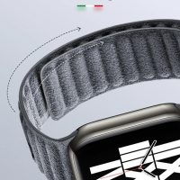 BUGOLINI Atomus – Watch Strap With Magnetic Closure Made Of Alcantara – Suitable For iWatch 42, 44 En 45MM – Dark Grey - Image 9