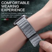 BUGOLINI Atomus – Watch Strap With Magnetic Closure Made Of Alcantara – Suitable For iWatch 42, 44 En 45MM – Dark Grey - Image 11