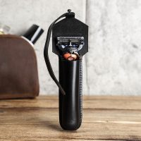 BUGOLINI Novacula - Leather Razor Holder - Retro Razor Holder - Genuine Leather - Black - Image 8