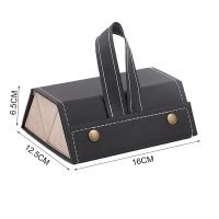 BUGOLINI Octavius2 - Glasses Holder - Pu Leather Glasses Holder with Snap FastenerBUGOLINI Octavius2 - Glasses Holder - Pu Leather Glasses Holder with Snap Fastener - Holds 3 Glasses g - Suitable For 3 Glasses - Image 4