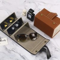 BUGOLINI Octavius2 - Glasses Holder - Pu Leather Glasses Holder with Snap FastenerBUGOLINI Octavius2 - Glasses Holder - Pu Leather Glasses Holder with Snap Fastener - Holds 3 Glasses g - Suitable For 3 Glasses - Image 3