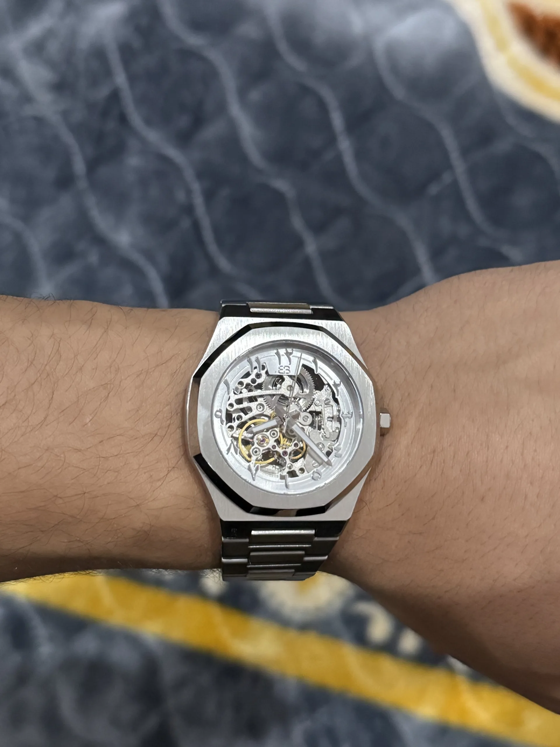 BUGOLINI Venividi Deluxe - 40mm Steel Automatic Watch - Seagull Automatic Movement - Waterproof - Shortenable Steel Strap - Silver - Image 7