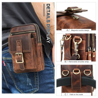 BUGOLINI Potens – Leather Shoulder Bag With 4 Compartments - 5 Card Slots - Adjustable Shoulder Strap (84-150 cm) – Phone Up To 5.8 Inch – Zipper Closure – Passport Pocket - Coffee - Image 10
