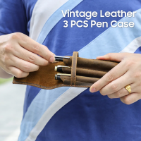 BUGOLINI Asuma - Leather Pen Holder For Three Pens - Cow Leather - Pen Accessories - Stylish Design - Coffee - Image 8