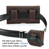 BUGOLINI Milian – Leather Phone Waist Bag – Magnetic Closure – Up to 6.7 Inch – Pocket for Bills – Phone Holder – Space for 3 Cards – Coffee - Image 13