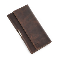 BUGOLINI Milian – Leather Phone Waist Bag – Magnetic Closure – Up to 6.7 Inch – Pocket for Bills – Phone Holder – Space for 3 Cards – Coffee
