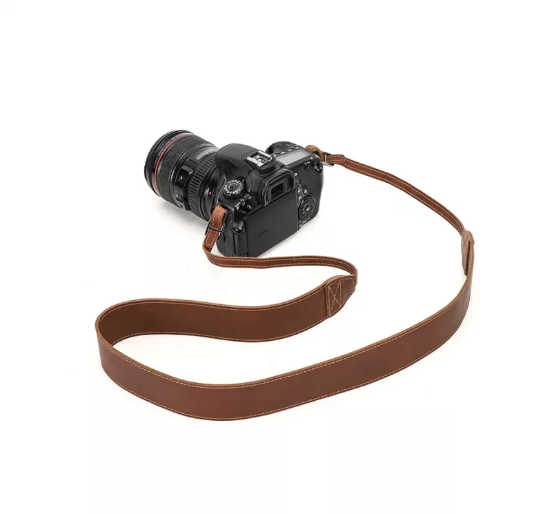 BUGOLINI Ophilia – Leather Adjustable Camera Shoulder Strap – Camera Strap – Carrying Strap - Adjustable (Up to 141cm) - Universal Compatible - Coffee - Image 3