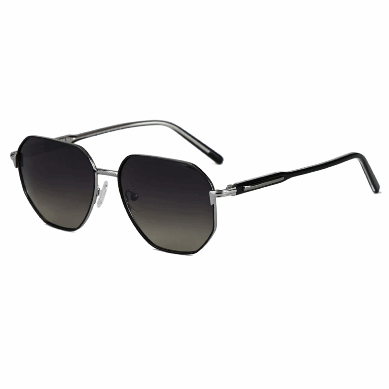 BUGOLINI Phaëthon – Polarized Sunglasses – Non-Slip Design – UV400 – Comfortable Nose Pads – Light Gun / Gradual Gray Green