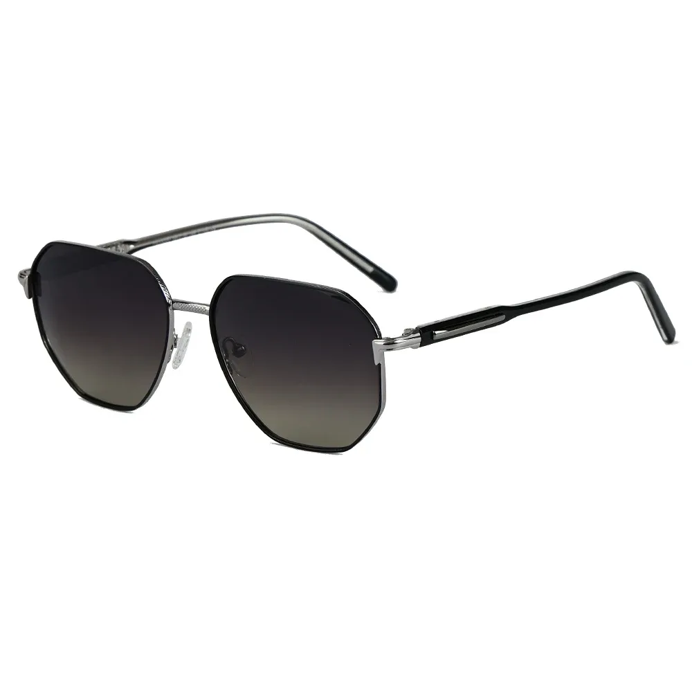 BUGOLINI Phaëthon – Polarized Sunglasses – Non-Slip Design – UV400 – Comfortable Nose Pads – Light Gun / Gradual Gray Green