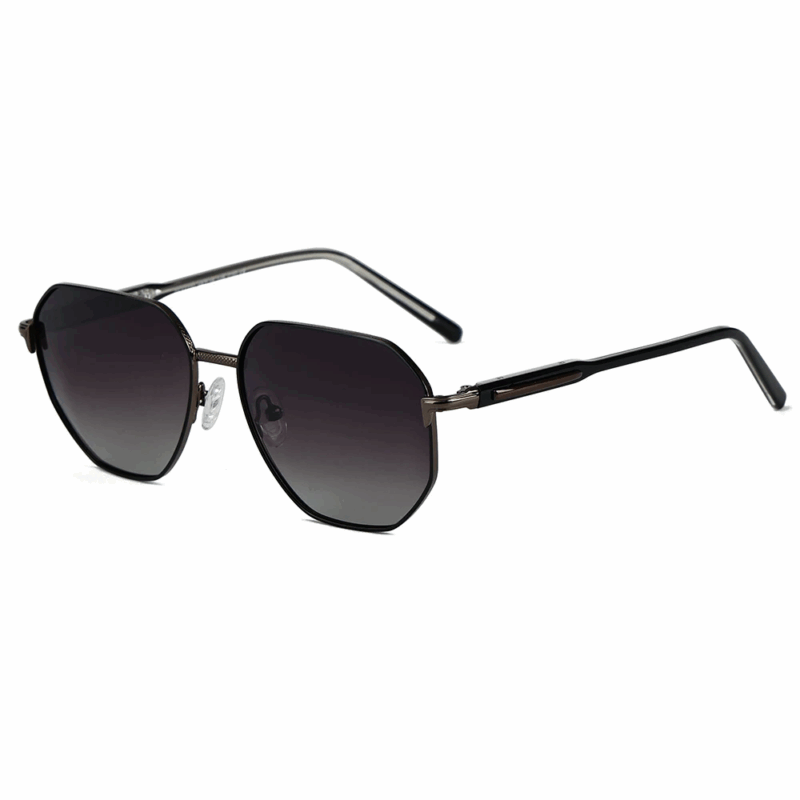 BUGOLINI Phaëthon – Polarized Sunglasses – Non-Slip Design – UV400 – Comfortable Nose Pads – Light Gun / Gradual Gray Green