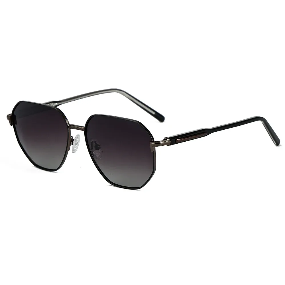 BUGOLINI Phaëthon – Polarized Sunglasses – Non-Slip Design – UV400 – Comfortable Nose Pads – Light Gun / Gradual Gray Green