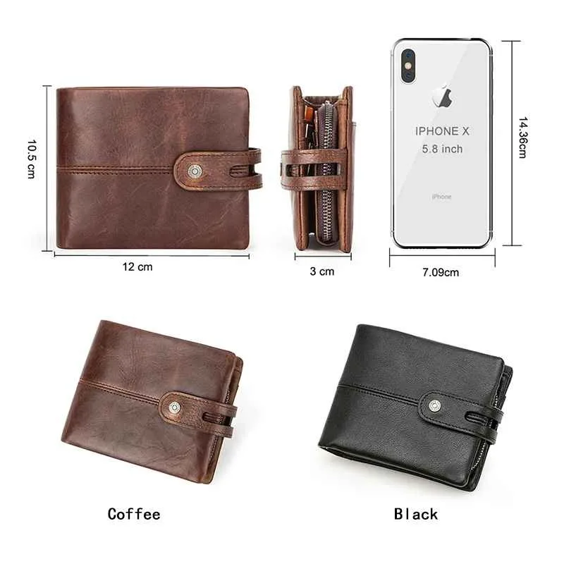 BUGOLINI Kumar - Men's Wallet – Vintage PU Leather – RFID Protection – 17 Compartments – Coin Pocket – Coffee - Image 13