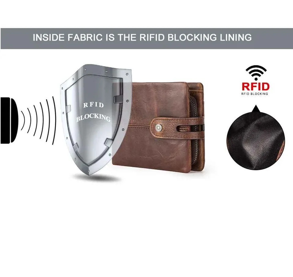 BUGOLINI Kumar - Men's Wallet – Vintage PU Leather – RFID Protection – 17 Compartments – Coin Pocket – Coffee - Image 3