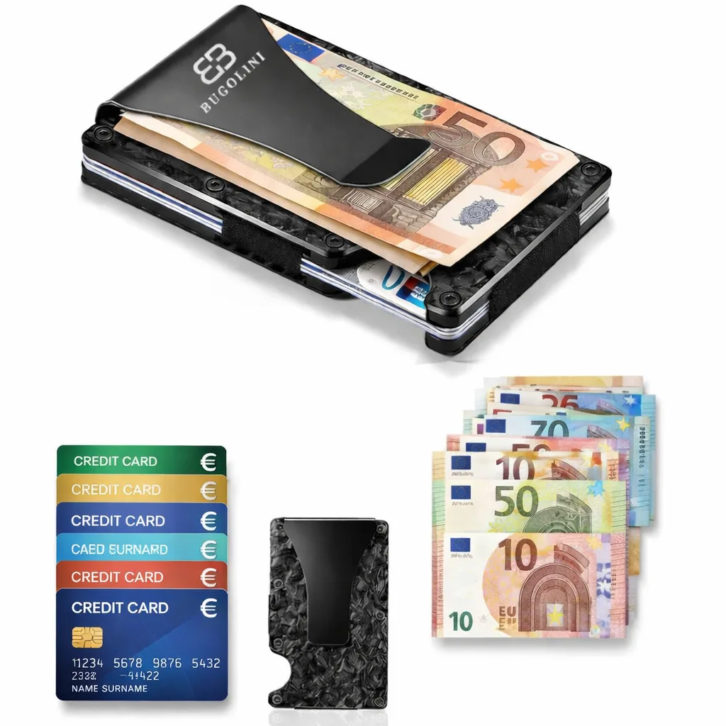 BUGOLINI® METALLUM Stone – Luxe aluminium kaarthouder met RFID – Compacte portemonnee voor mannen en vrouwen - Afbeelding 12