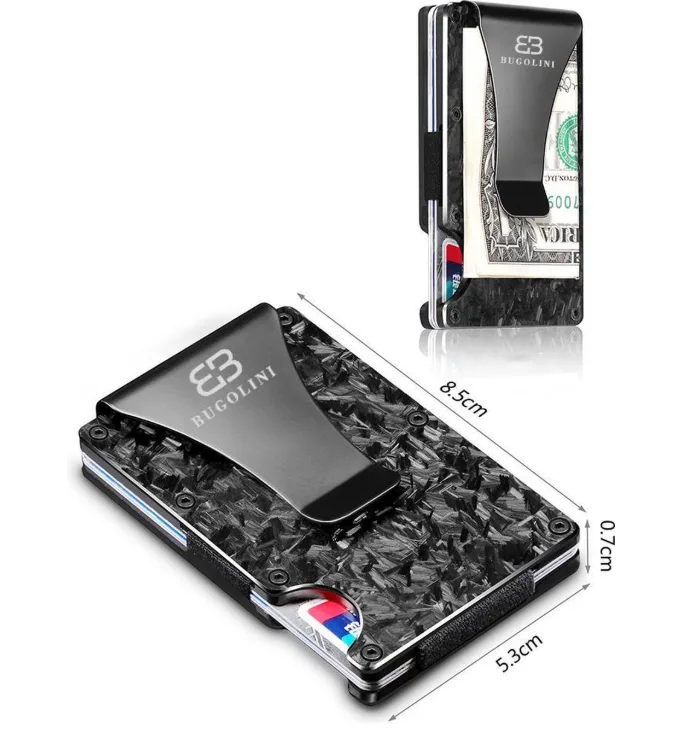 BUGOLINI® METALLUM Stone – Luxe aluminium kaarthouder met RFID – Compacte portemonnee voor mannen en vrouwen - Afbeelding 8
